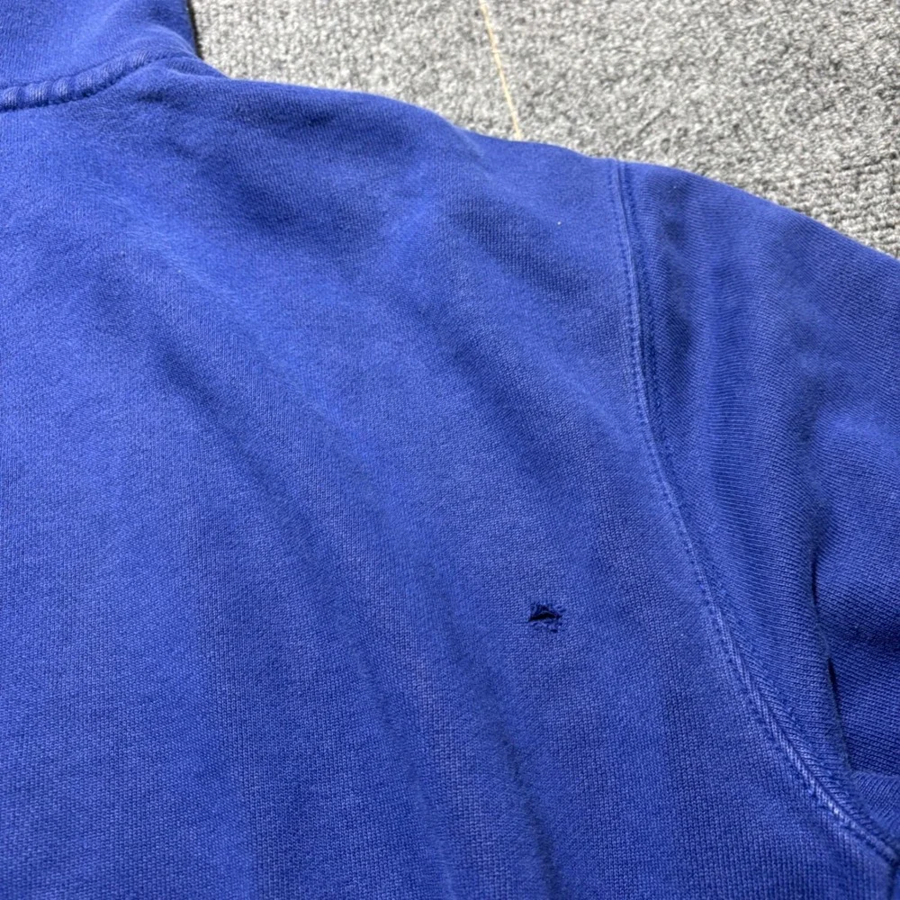 Polo Ralph Lauren Mens XXL Blue Full Zip Thermal Distress Lined Hoodie Faded